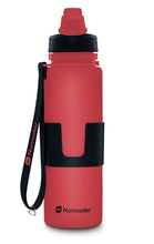 Load image into Gallery viewer, Nomader Collapsible Water Bottle (Red)