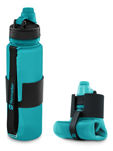 Nomader Collapsible Water Bottle (Aqua Blue)