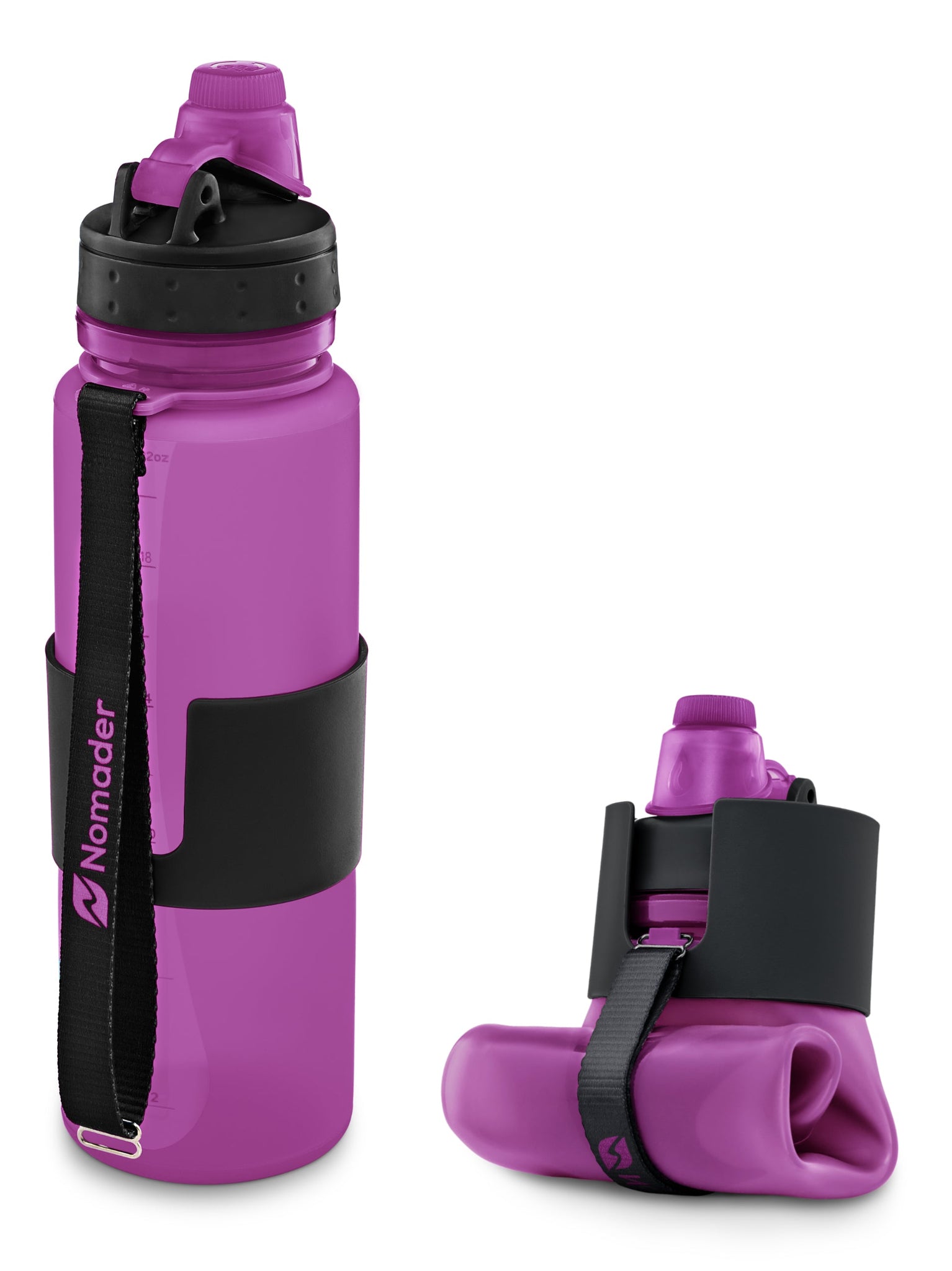 Collapsible Purple Water Bottle